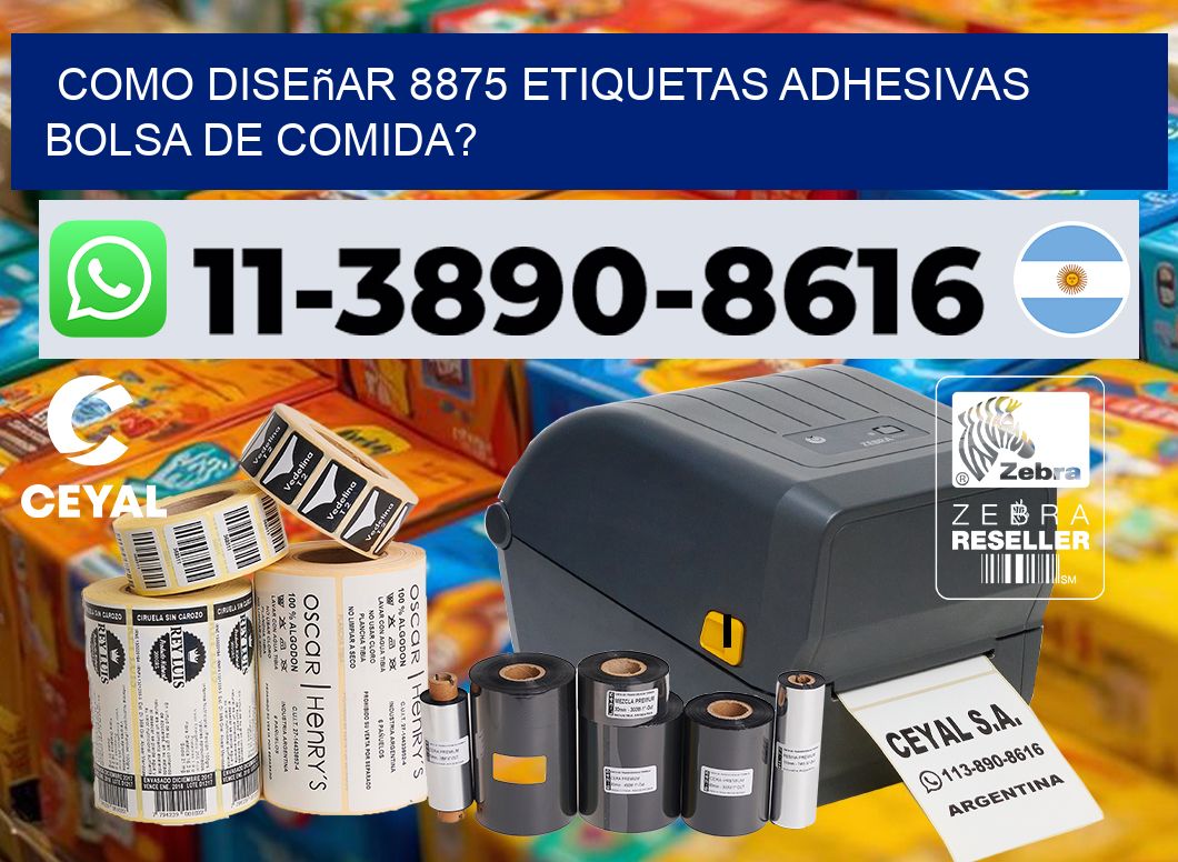 como diseñar 8875 etiquetas adhesivas bolsa de comida?