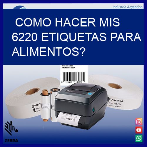 como hacer mis 6220 etiquetas para alimentos?