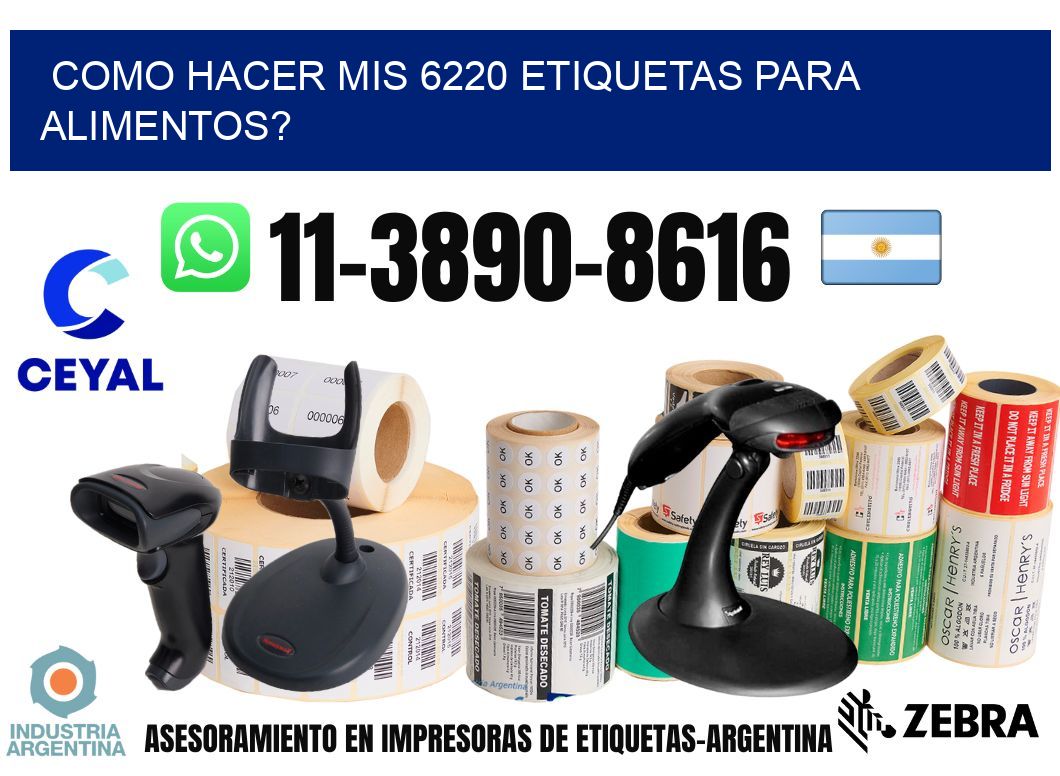 como hacer mis 6220 etiquetas para alimentos?
