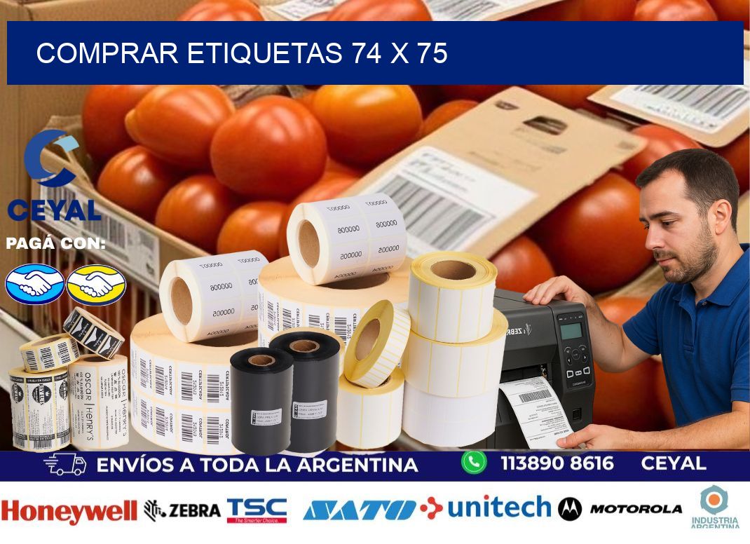 comprar etiquetas 74 x 75
