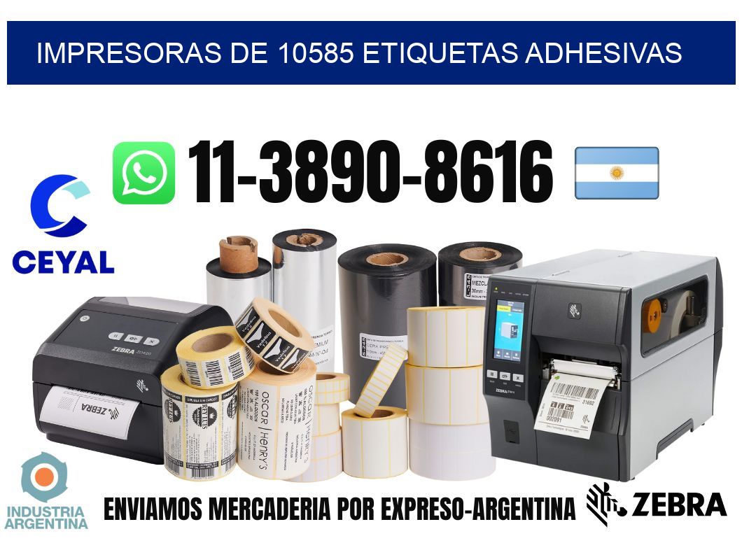 impresoras de 10585 etiquetas adhesivas