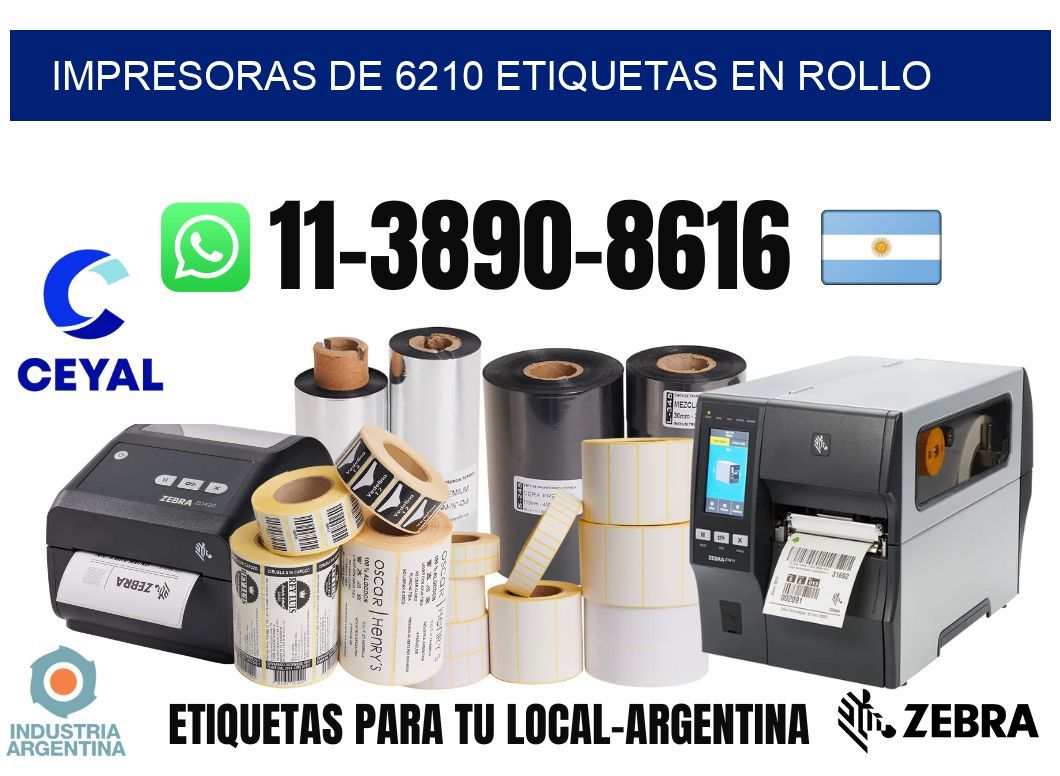 impresoras de 6210 etiquetas en rollo