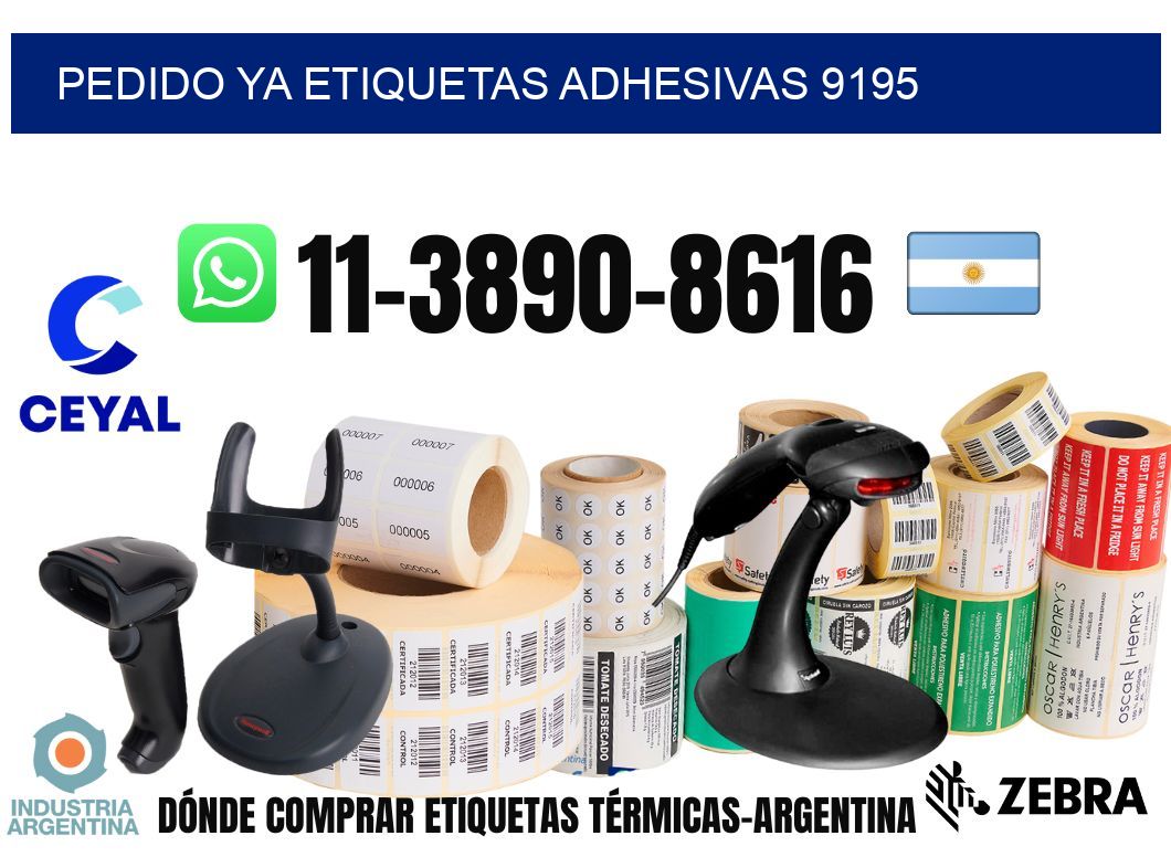 pedido ya etiquetas adhesivas 9195