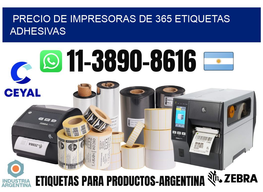 precio de impresoras de 365 etiquetas adhesivas