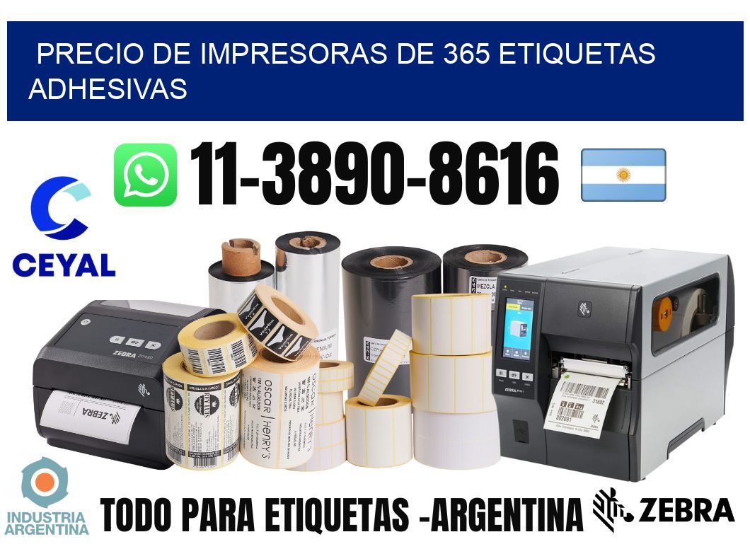 precio de impresoras de 365 etiquetas adhesivas