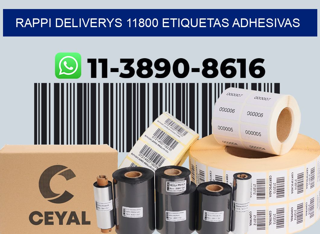 rappi deliverys 11800 etiquetas adhesivas
