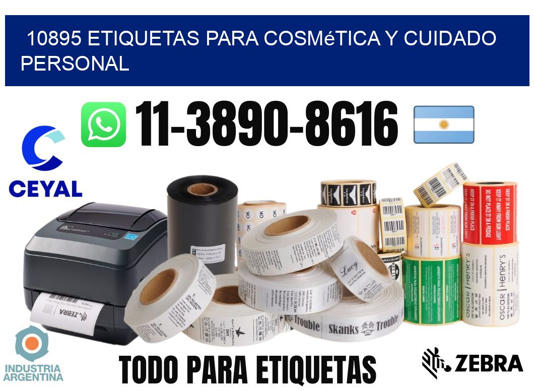 10895 Etiquetas para cosmética y cuidado personal