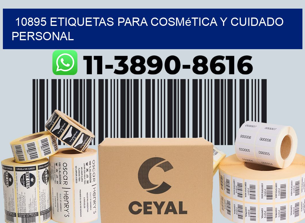 10895 Etiquetas para cosmética y cuidado personal