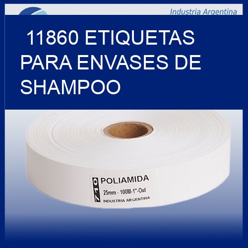 11860 Etiquetas para envases de shampoo