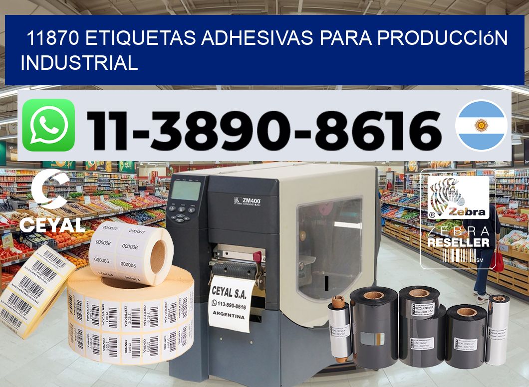 11870 Etiquetas adhesivas para producción industrial