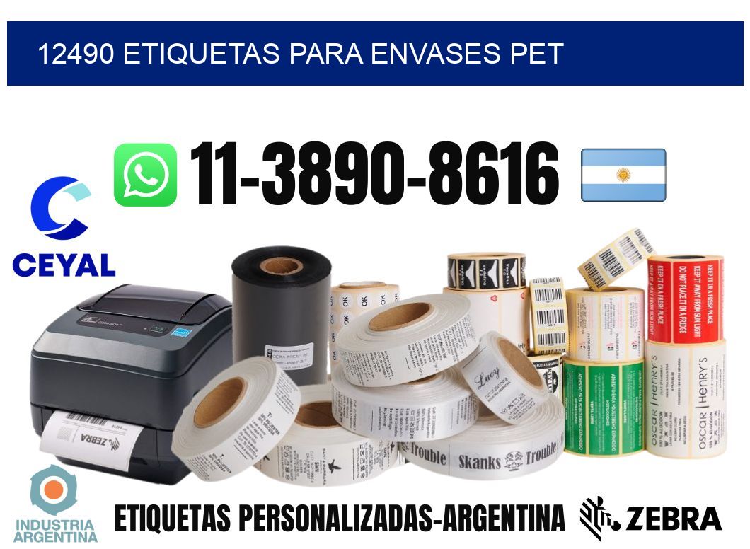 12490 Etiquetas para envases PET