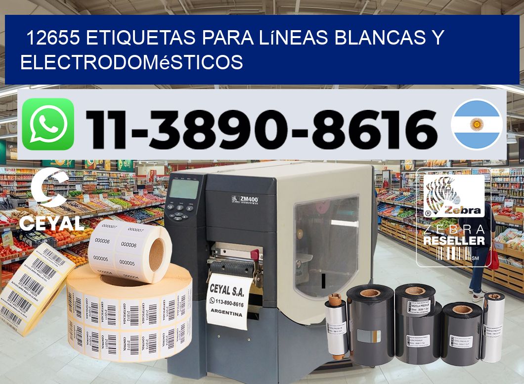 12655 Etiquetas para líneas blancas y electrodomésticos