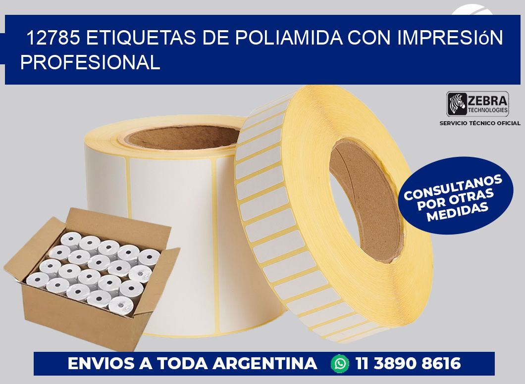 12785 Etiquetas de poliamida con impresión profesional