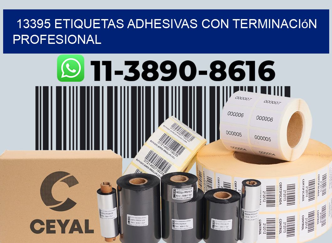 13395 Etiquetas adhesivas con terminación profesional