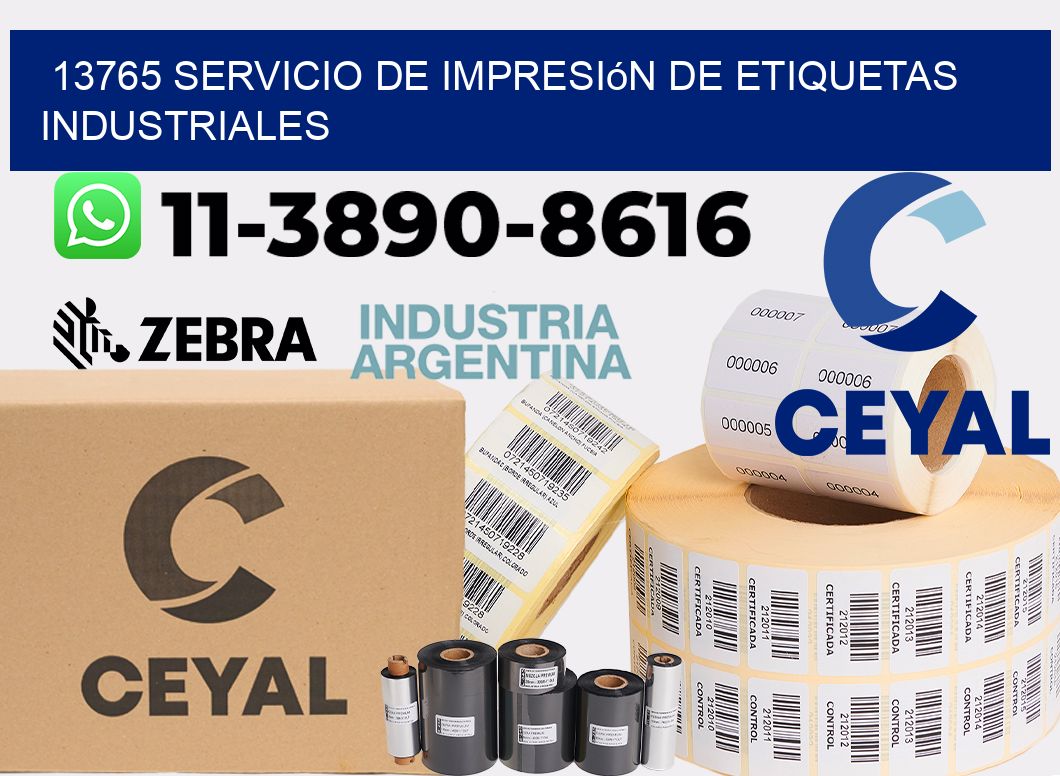 13765 Servicio de impresión de etiquetas industriales
