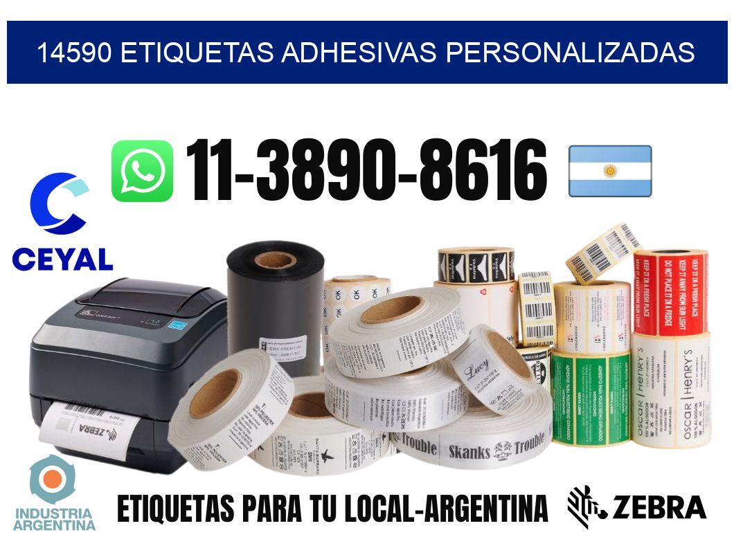 14590 Etiquetas adhesivas personalizadas