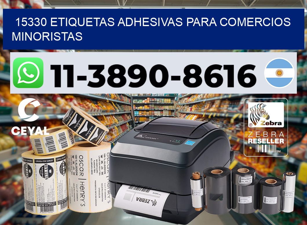15330 Etiquetas adhesivas para comercios minoristas
