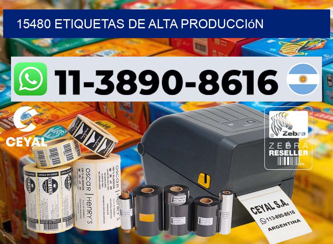 15480 Etiquetas de alta producción