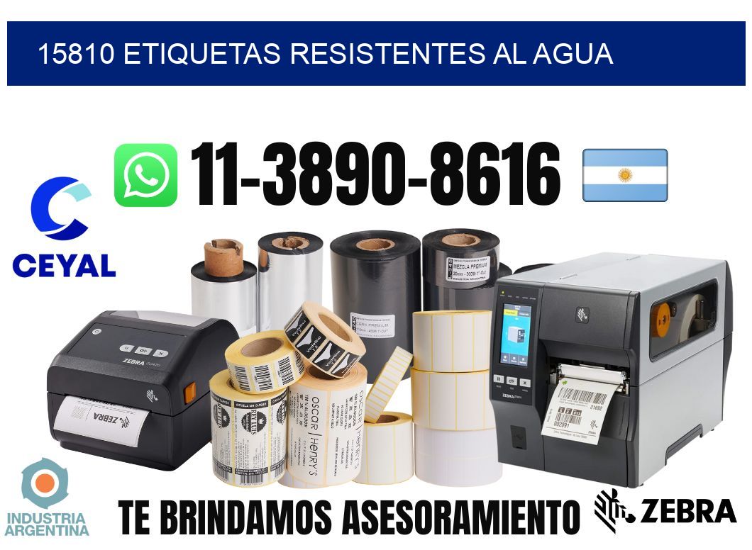 15810 Etiquetas resistentes al agua