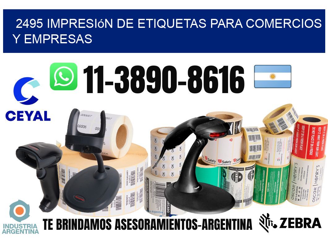 2495 Impresión de etiquetas para comercios y empresas