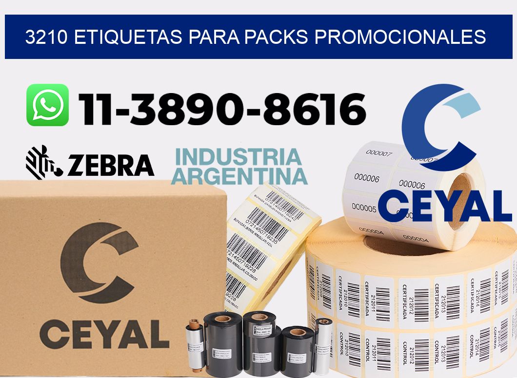 3210 Etiquetas para packs promocionales