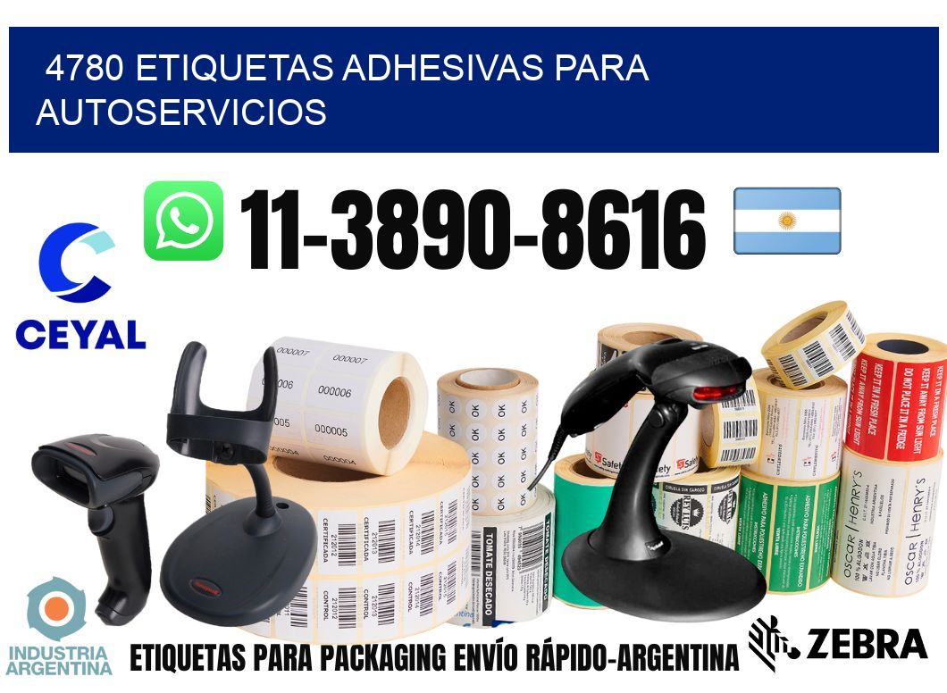 4780 Etiquetas adhesivas para autoservicios