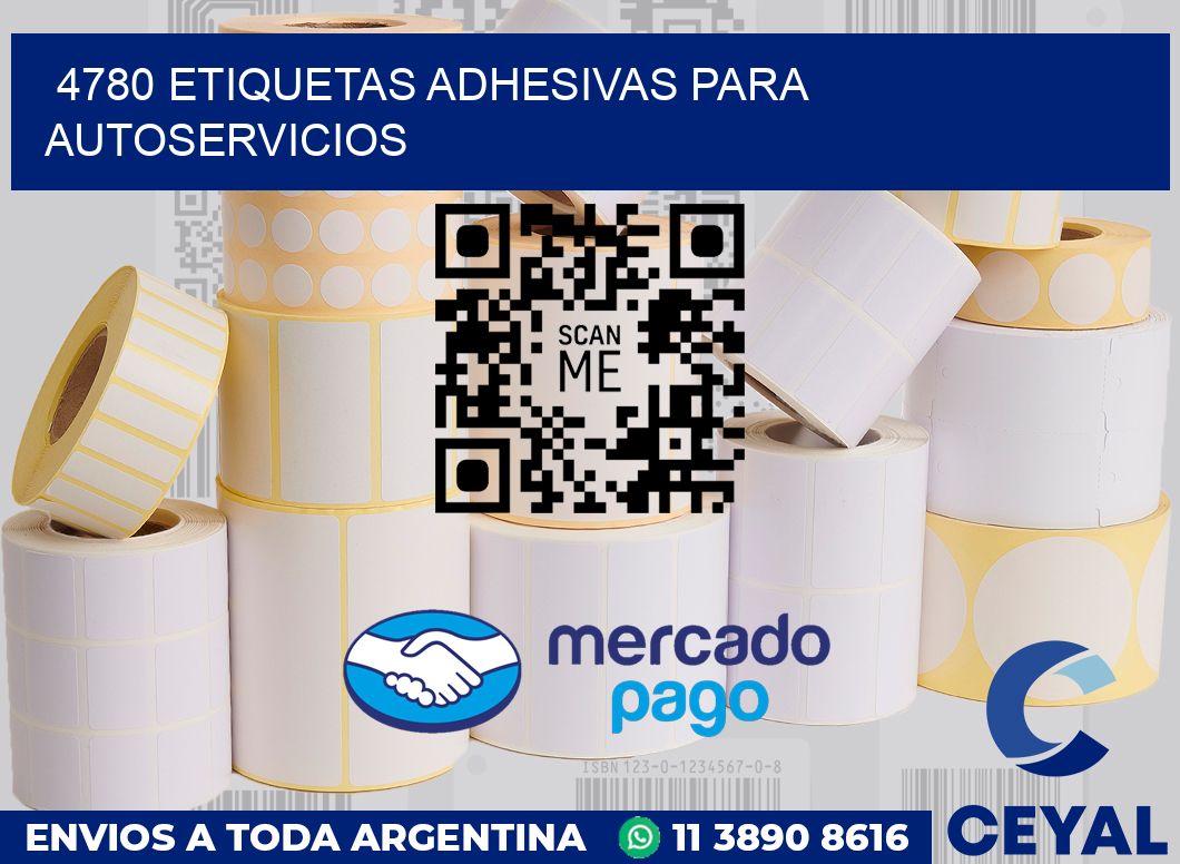 4780 Etiquetas adhesivas para autoservicios