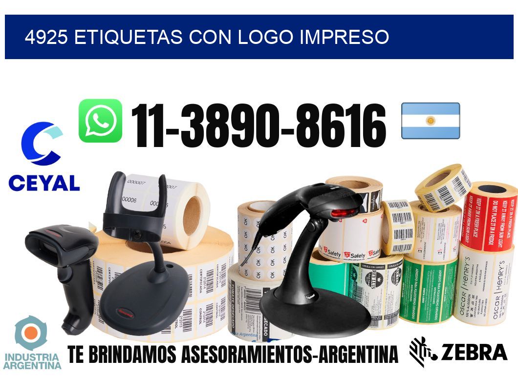 4925 Etiquetas con logo impreso