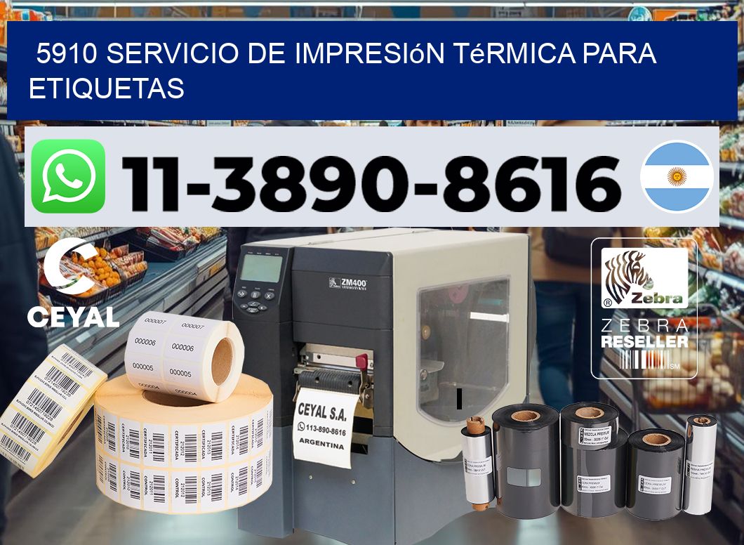 5910 Servicio de impresión térmica para etiquetas
