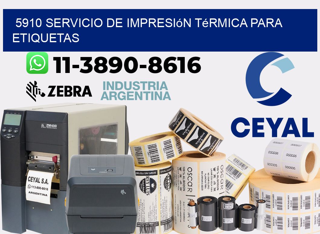 5910 Servicio de impresión térmica para etiquetas