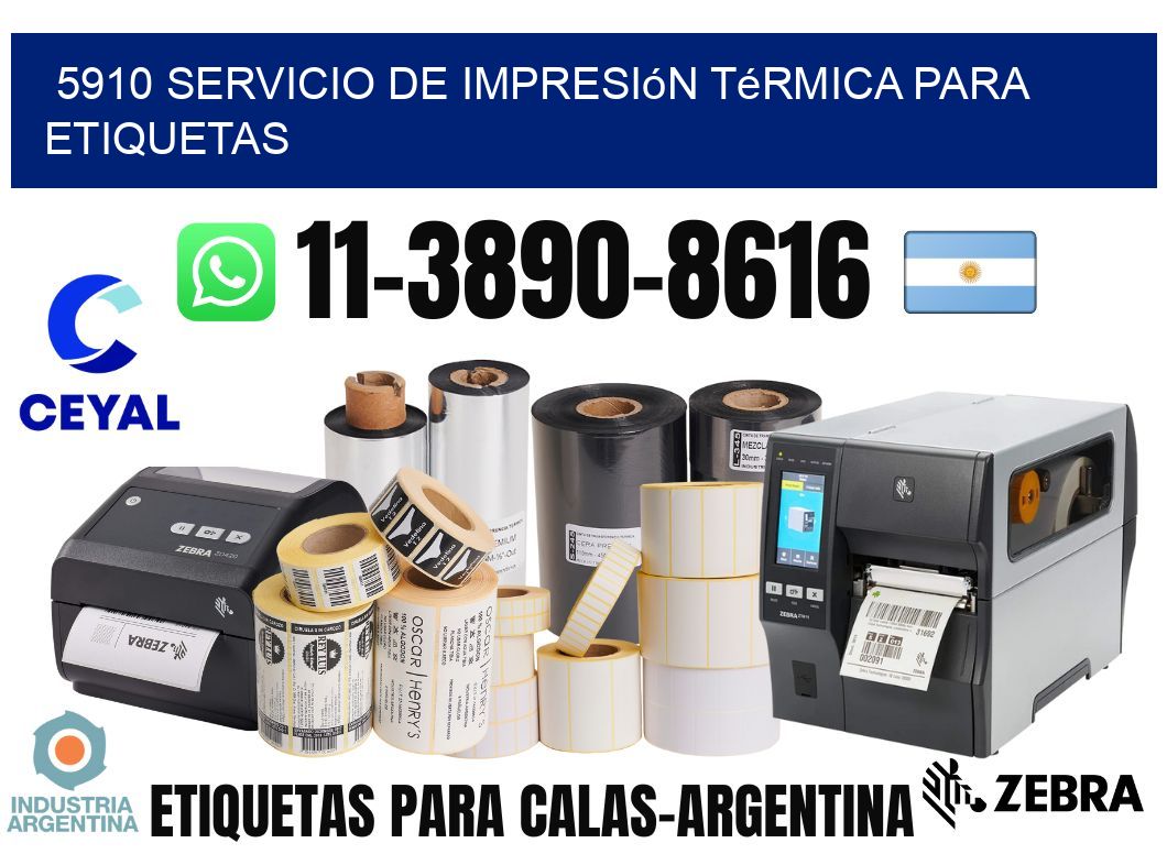 5910 Servicio de impresión térmica para etiquetas