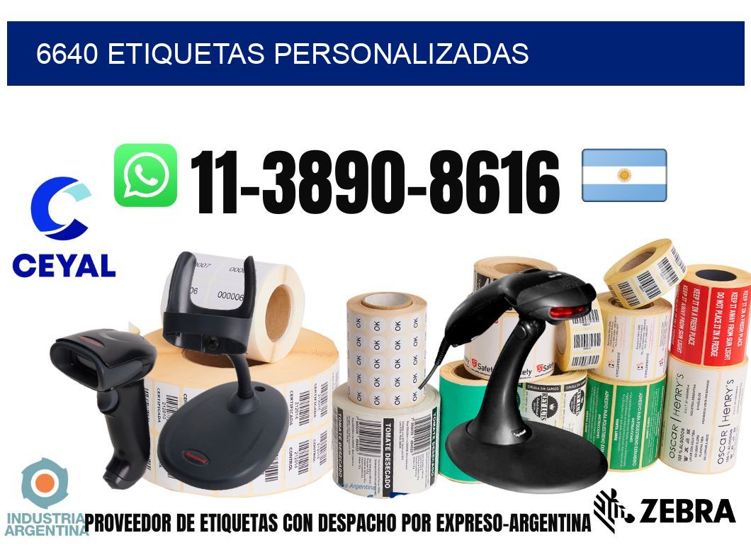 6640 etiquetas personalizadas