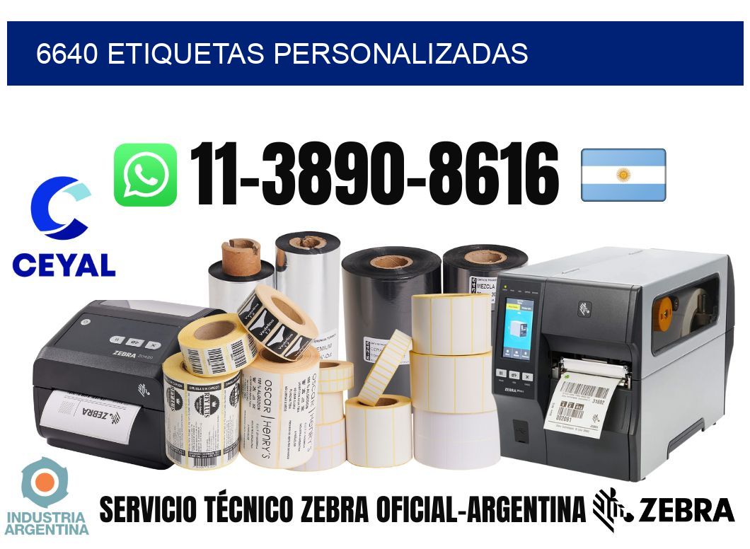 6640 etiquetas personalizadas