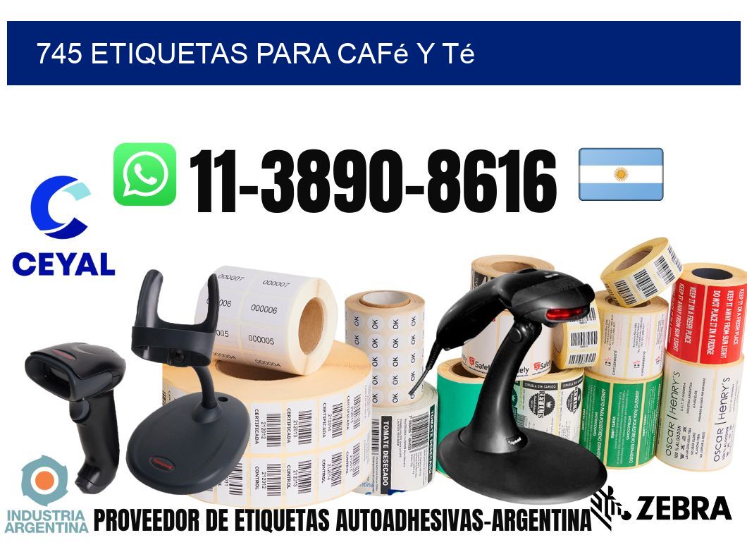 745 Etiquetas para café y té