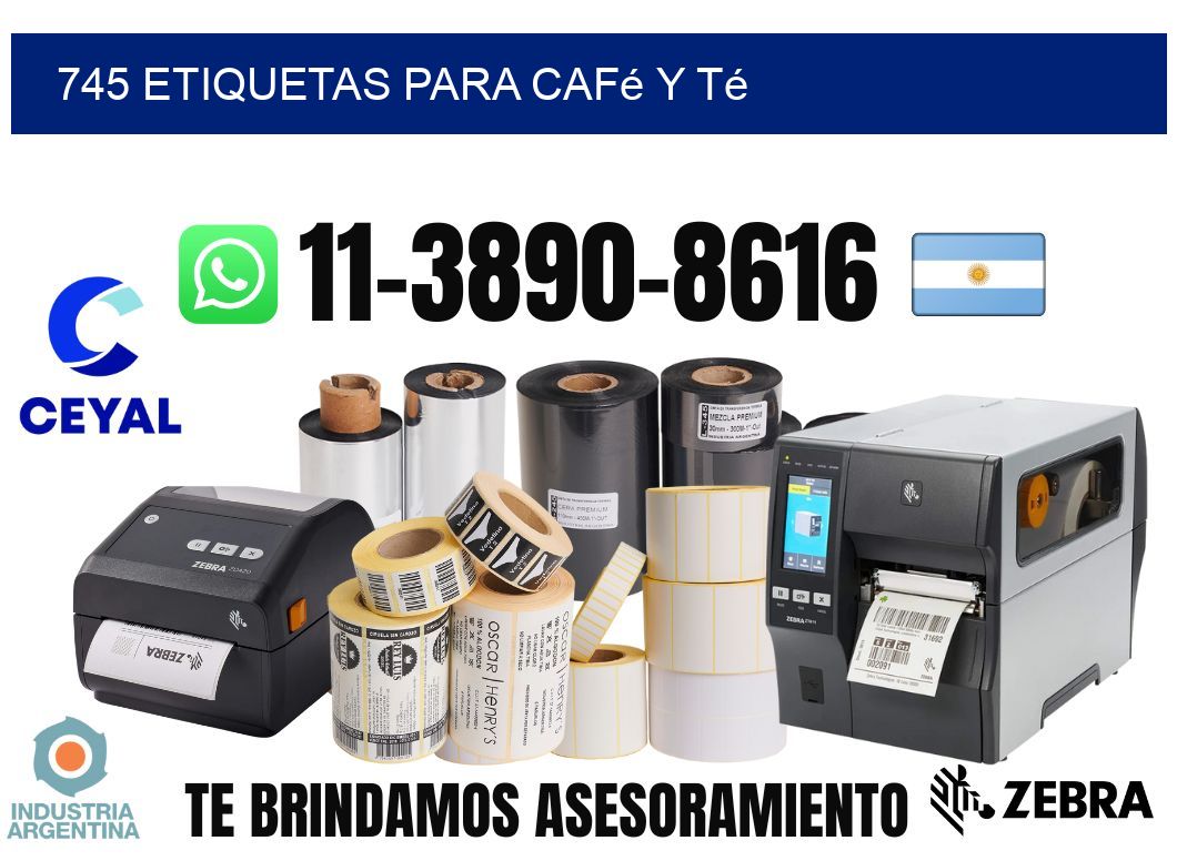 745 Etiquetas para café y té