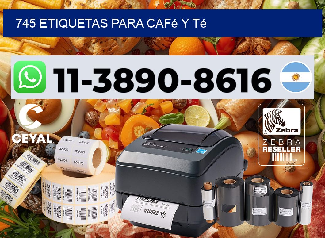 745 Etiquetas para café y té