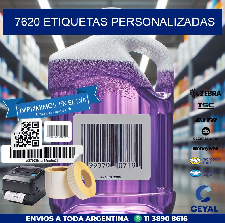 7620 etiquetas personalizadas