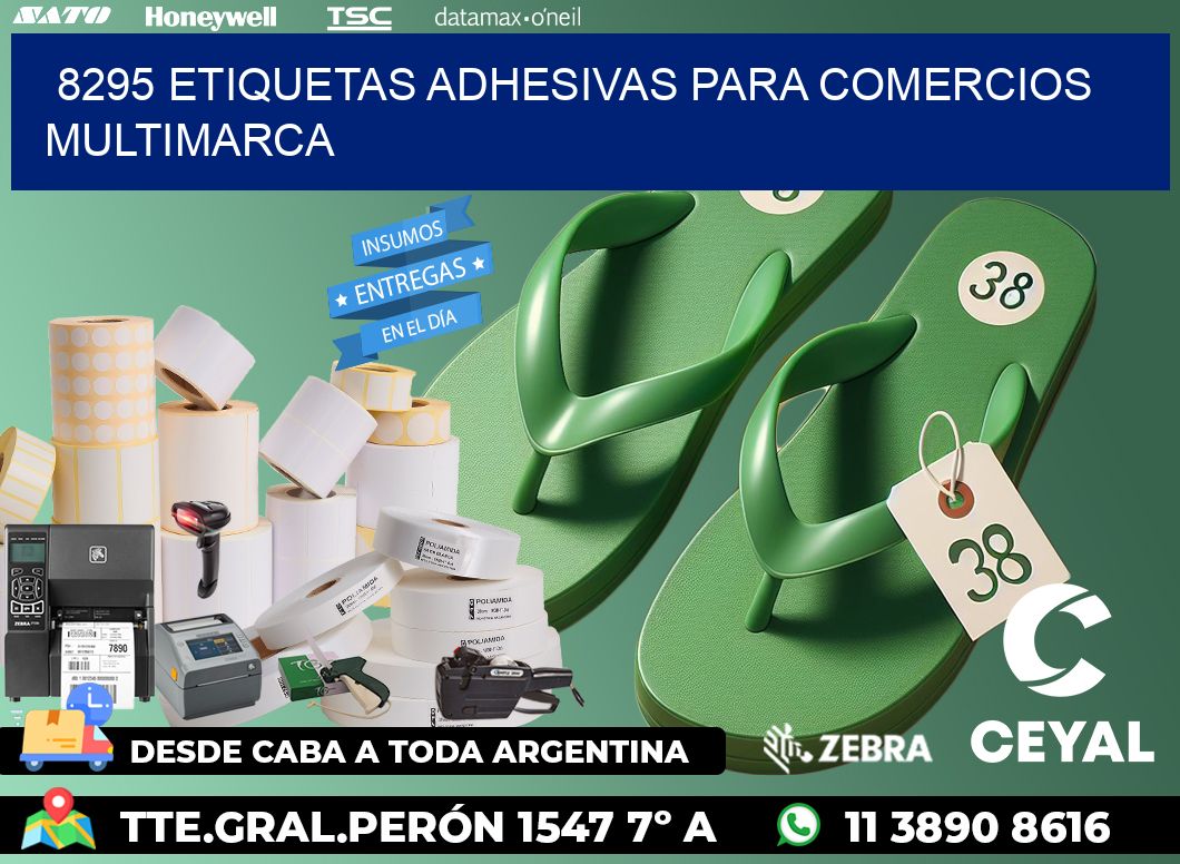 8295 Etiquetas adhesivas para comercios multimarca