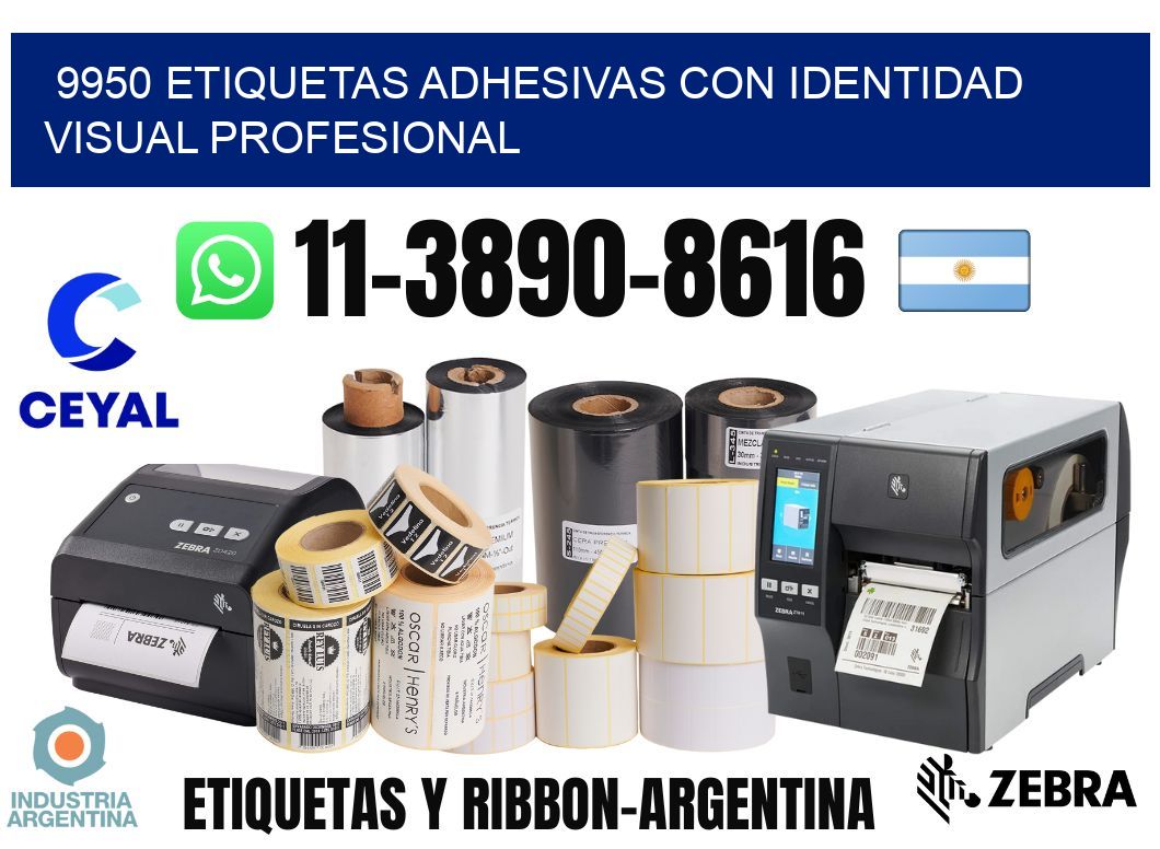 9950 Etiquetas adhesivas con identidad visual profesional