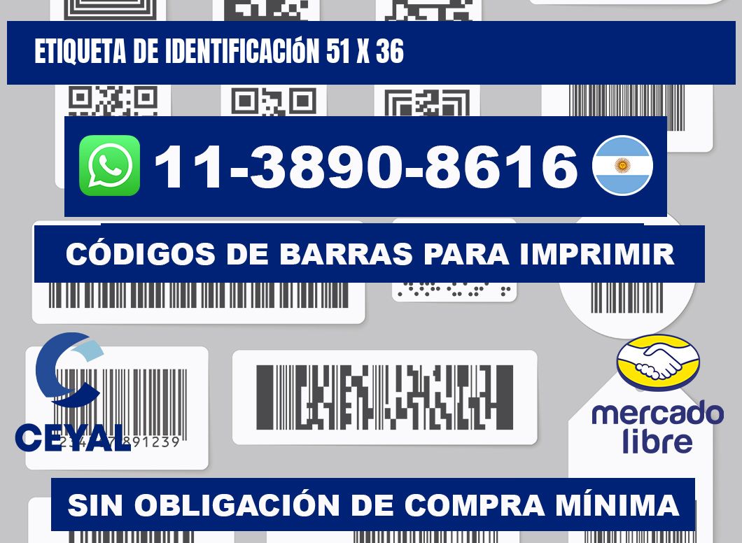 Etiqueta de identificación 51 x 36