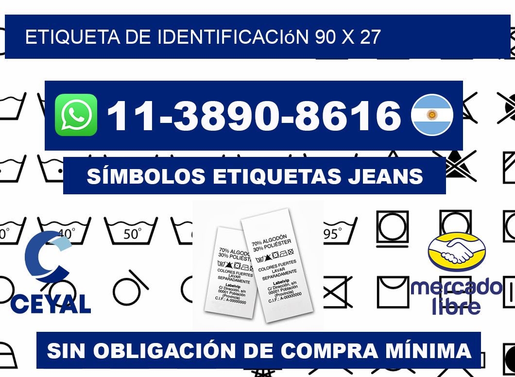 Etiqueta de identificación 90 x 27
