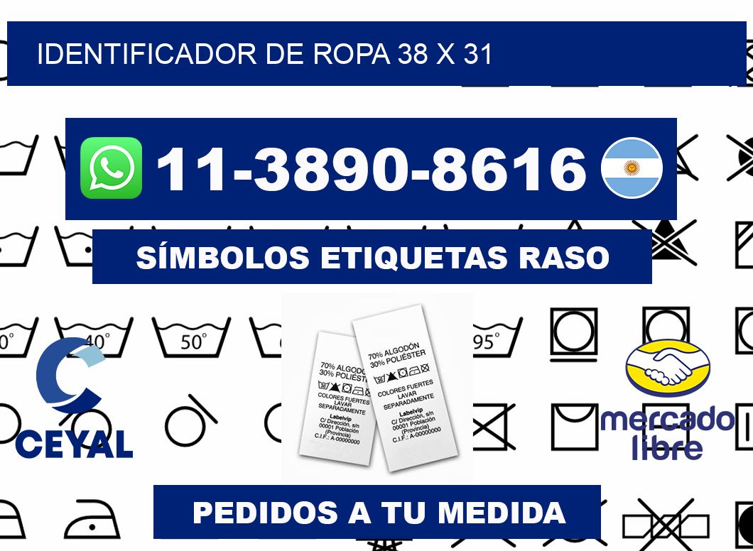 Identificador de ropa 38 x 31