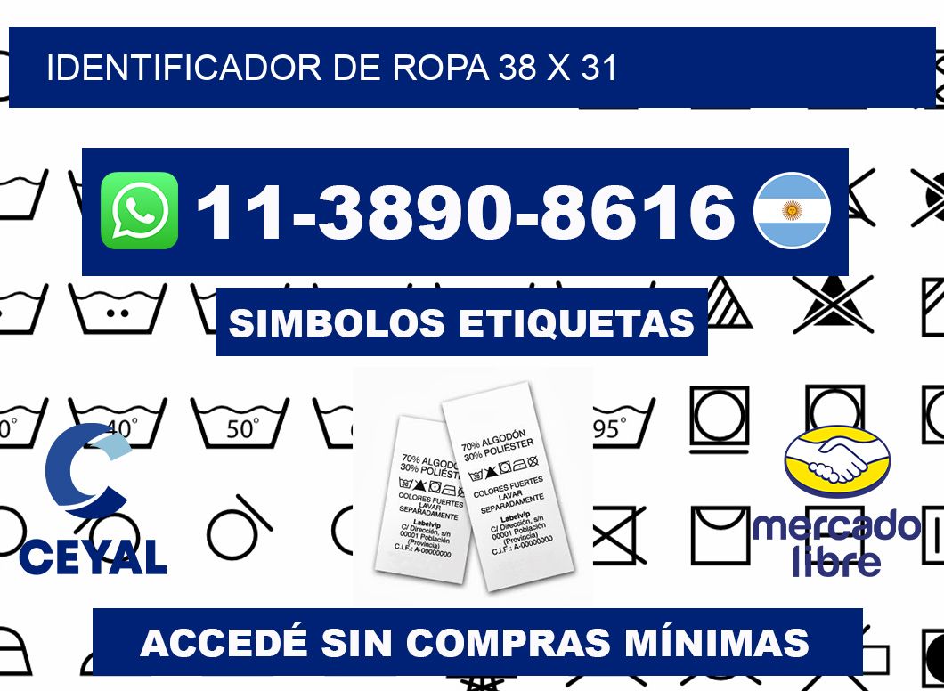 Identificador de ropa 38 x 31
