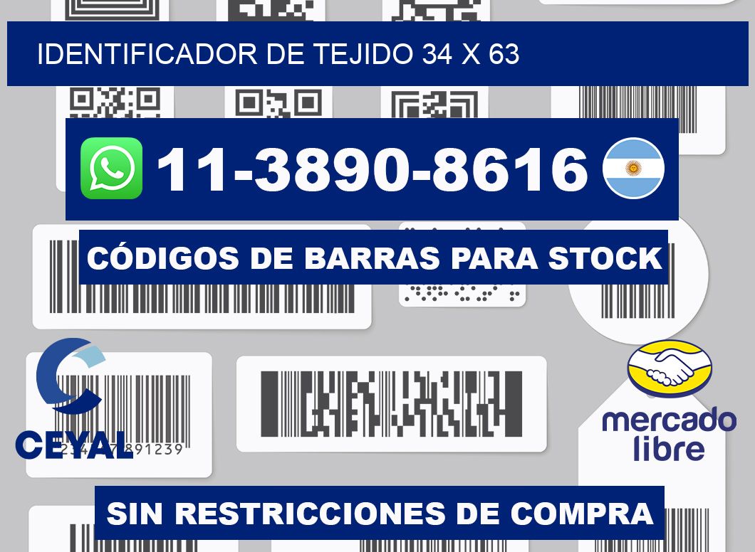 Identificador de tejido 34 x 63