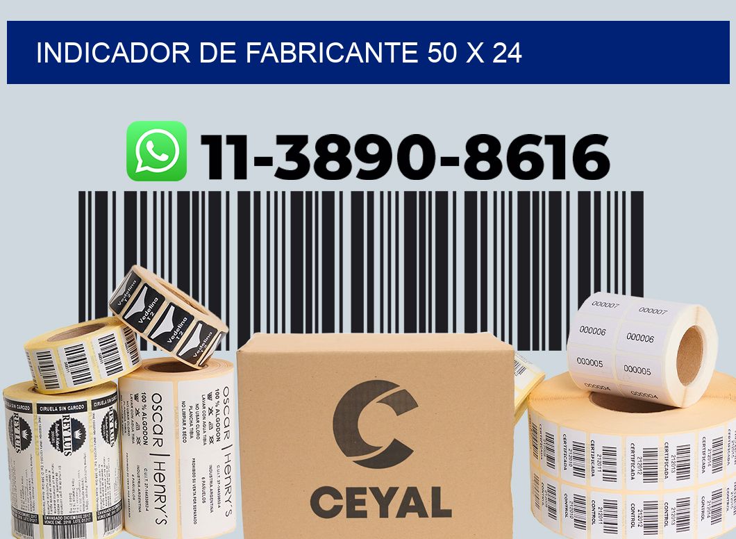 Indicador de fabricante 50 x 24