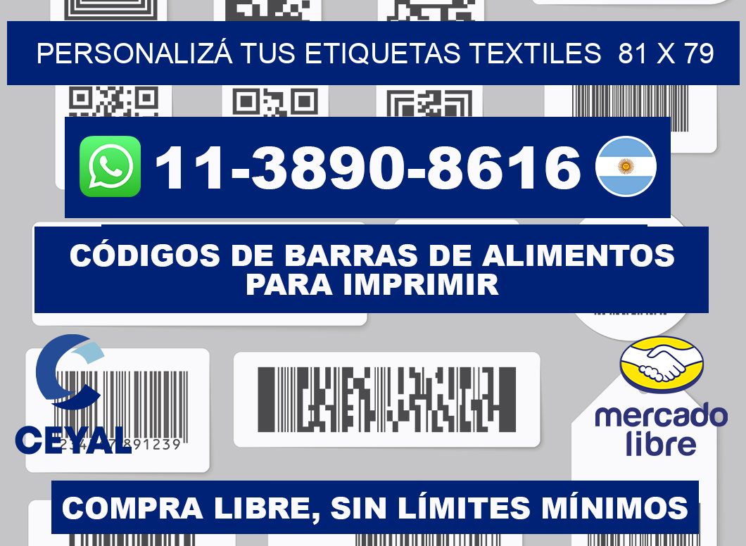 PERSONALIZÁ TUS ETIQUETAS TEXTILES  81 x 79