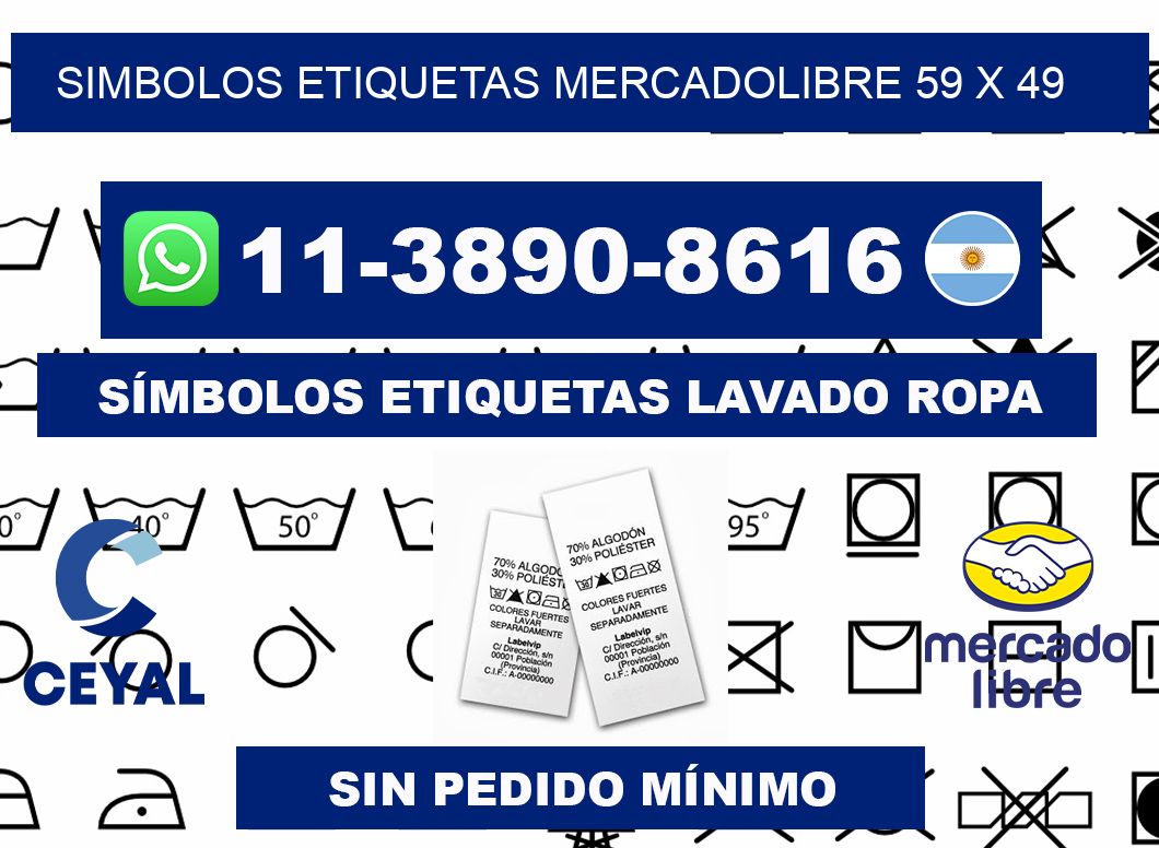 SIMBOLOS ETIQUETAS MERCADOLIBRE 59 x 49