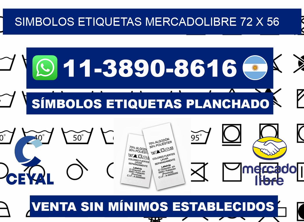 SIMBOLOS ETIQUETAS MERCADOLIBRE 72 x 56