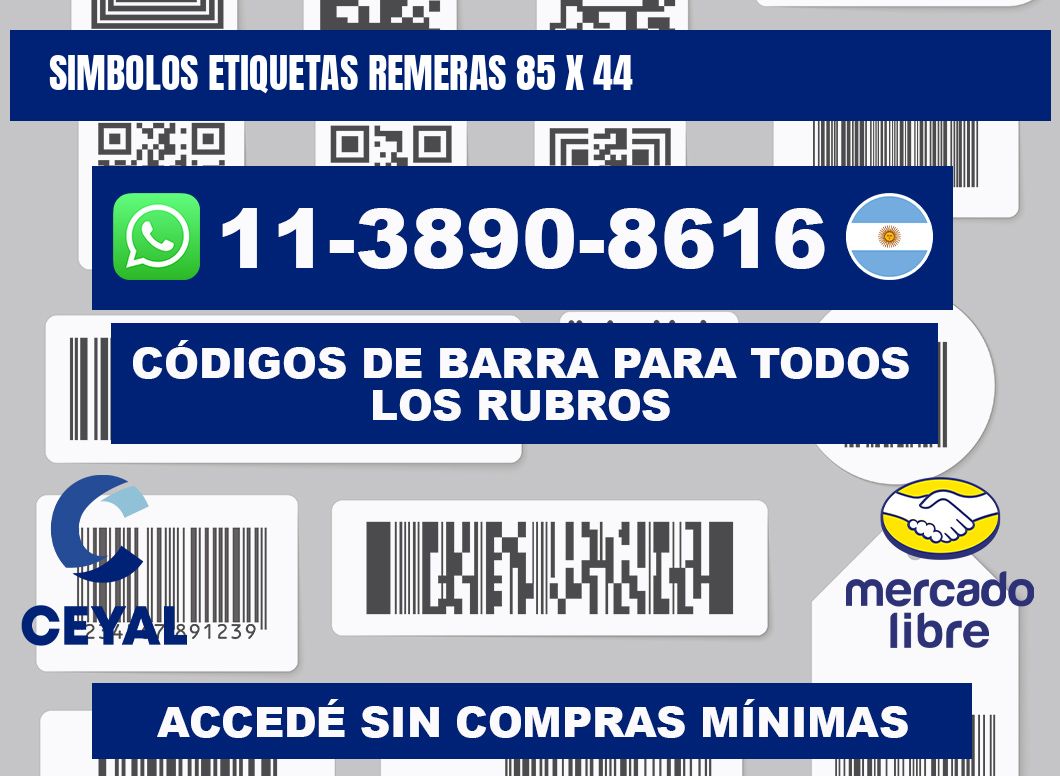 SIMBOLOS ETIQUETAS REMERAS 85 x 44