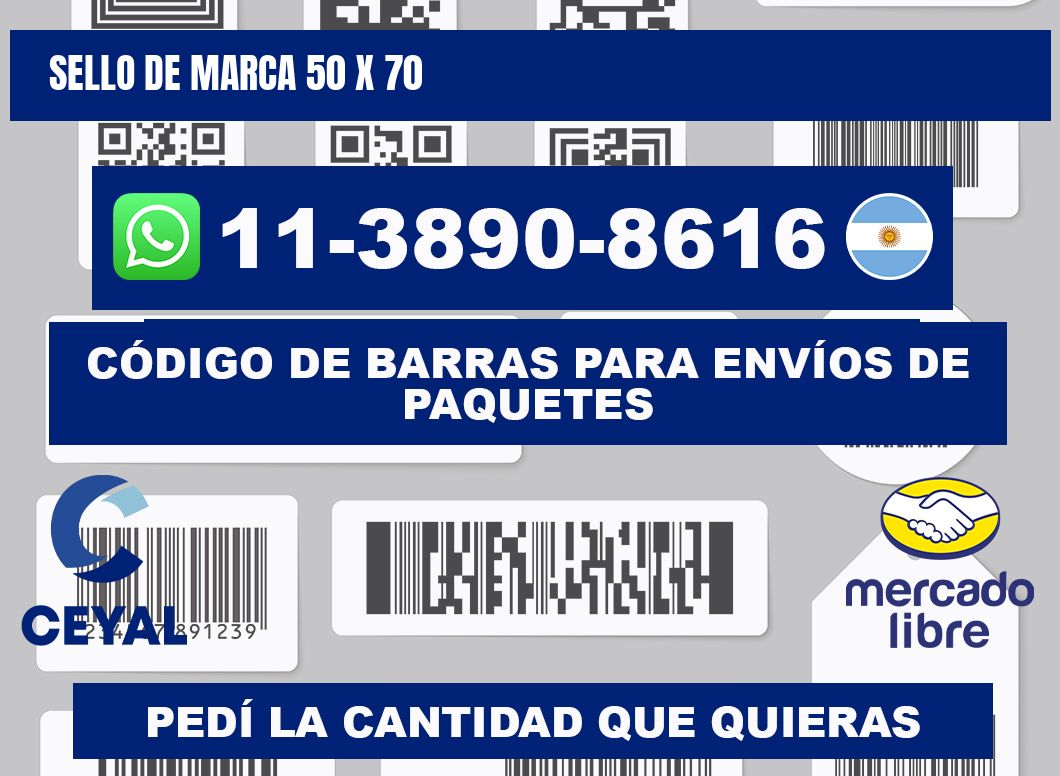 Sello de marca 50 x 70